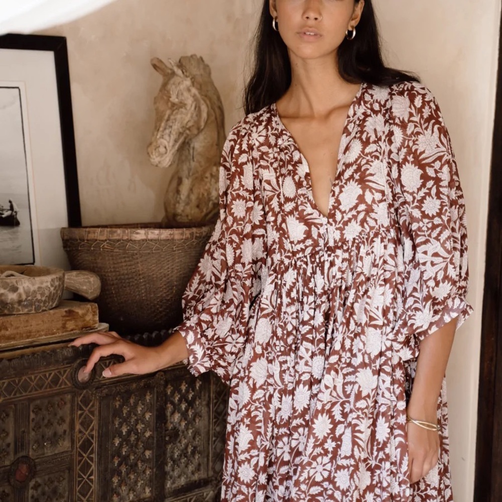 Daughters of India Kyra Midi Dress in Wine